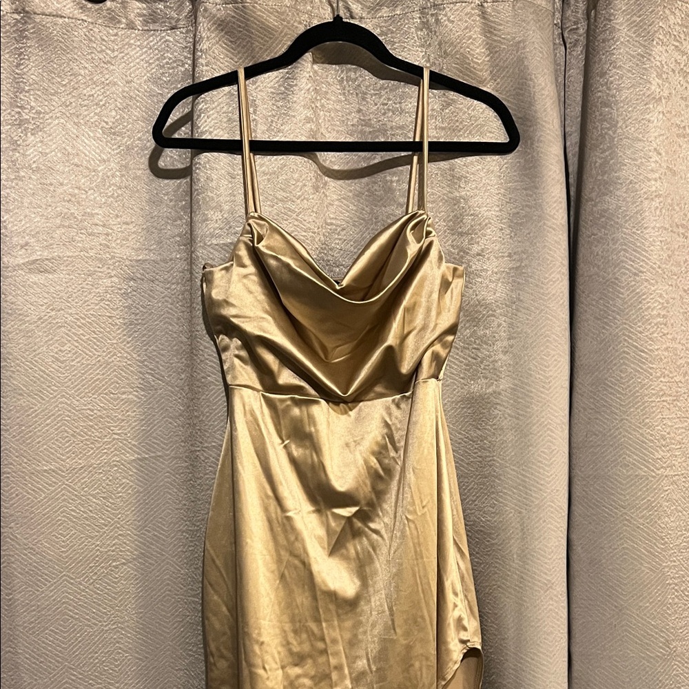Windsor Gold Satin Gown